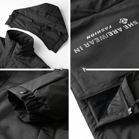 Chaqueta Acolchada con Cuello Alto y Capucha - Algodón Premium Athleisure - Image 2