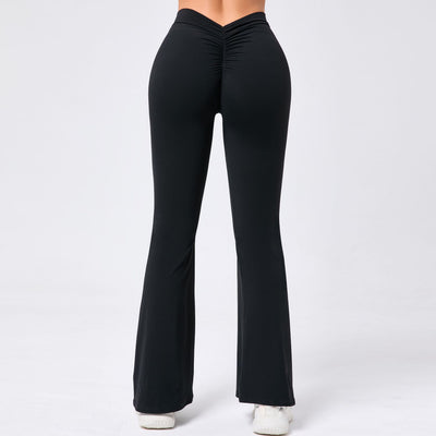 Pantalones Yoga Acampanados Levantacaderas con Cintura en V - Image 2