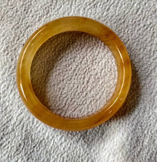Pulsera de Jade Yadan Dorado del Gobi de Xinjiang - Joya Sedosa Auténtica - Image 11
