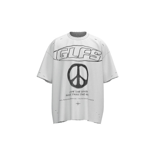 Camiseta Retro Americana de Manga Corta Unisex