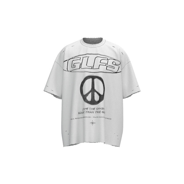 Camiseta Retro Americana de Manga Corta Unisex