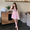 Vestido Satinado con Mangas Abullonadas Pure Desire