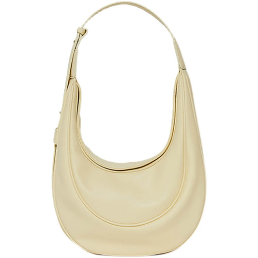 Bolsa Semicircular de Cuero Suave - Estilo Chaoxia con Gran Capacidad