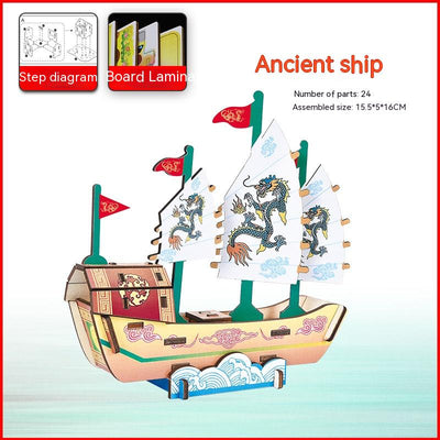 Maqueta de Barco Pirata de Madera Armado - Decoración Coleccionable - Image 5