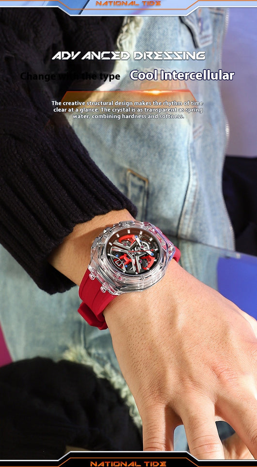 Reloj de Cuarzo Luminoso con Tallado Hueco Tridimensional - Image 15
