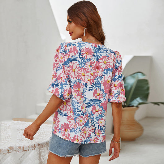 Blusa Casual de Cintura Alta con Moño - Image 4