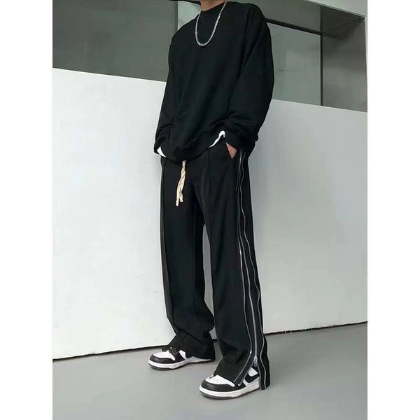 Pantalones Deportivos Hombre Cintura Alta Corte Relajado