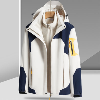 Chaqueta 3 en 1 Impermeable y Rompevientos con Forro Removible de Felpa