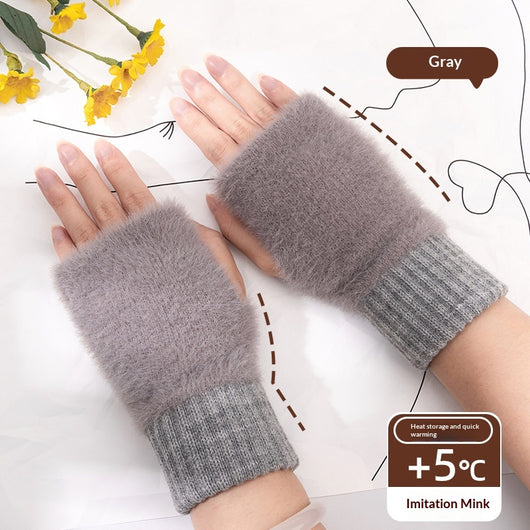 Guantes Térmicos de Punto con Dedos Libres y Forro Suave - Image 9