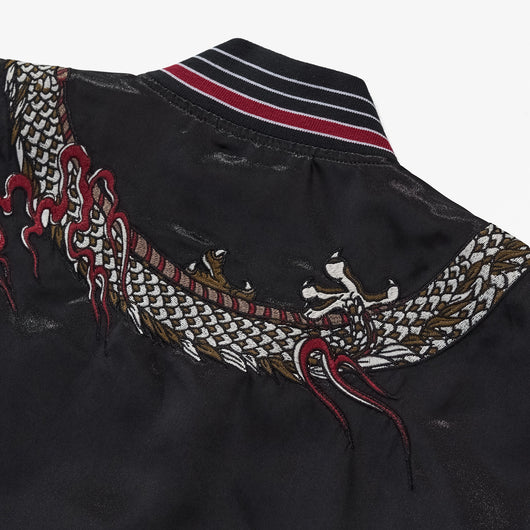 Chamarra Béisbol Dragón Bordado - Estilo Casual Reforzado - Image 4