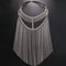 Women's Ethnic Su Shui Style Diamonds Hair Chain Silvery Mask C