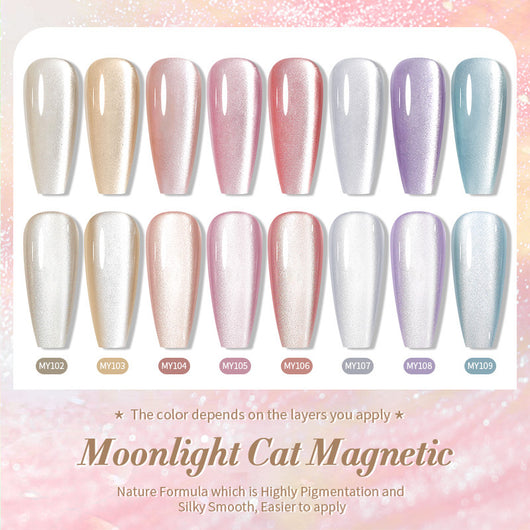 Esmalte de Uñas Gel Ojo de Gato Blanco Porcelana - Efecto Luz Lunar - Image 5