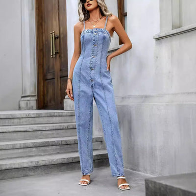 Jumpsuit Denim con Tirantes para Mujer - Image 4