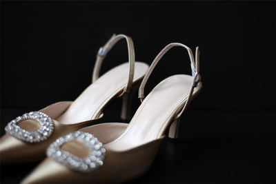 Tacones Altos Elegantes con Cristales para Novia - Zapatos de Fiesta Rojo Brillante - Image 16