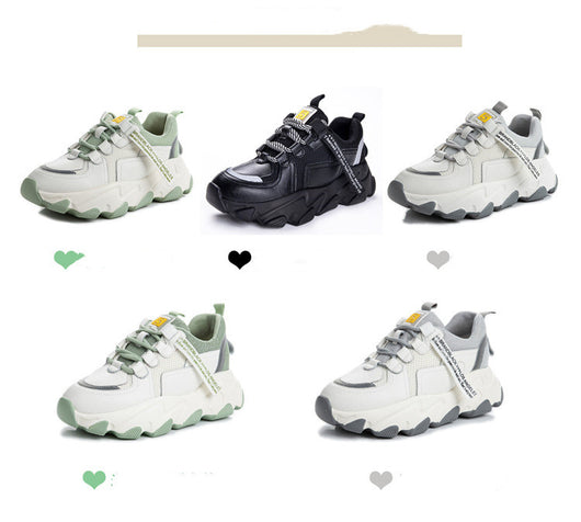 Zapatos Deportivos Casual Papá de Cuero Genuino con Suela Elevada - Image 4