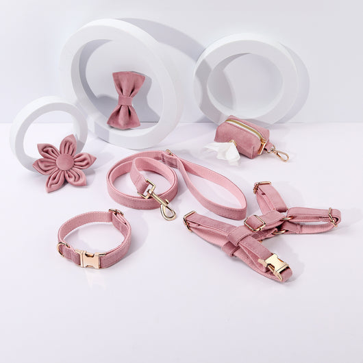 Conjunto de Collar y Correa de Terciopelo Suave para Mascotas - Image 39