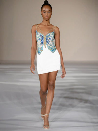 Vestido Mini Bandage con Espalda Butterfly Diamond - Image 8