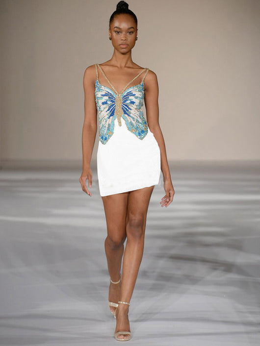 Vestido Mini Bandage con Espalda Butterfly Diamond - Image 8