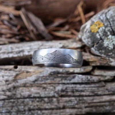 Anillo de Aleación Vintage Distressed Edgy para Hombre - Image 2