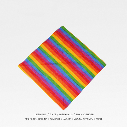 Pañuelo Cuadrado LGBT Arcoíris de Algodón Transpirable para Exterior - Image 9