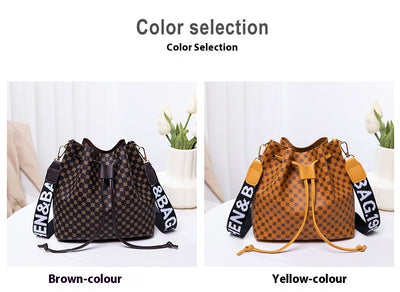 Bolso Bucket de Cuero PU Multicapa para Mujer - Bolso Crossbody Elegante y Versátil - Image 17