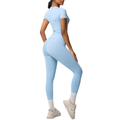 Conjunto Deportivo Mujer: Playera y Pantalón Yoga Cintura Alta - Image 5
