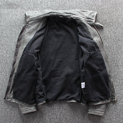 Chaqueta de Cuero para Motociclista con Bolsillos de Negocios - Image 3