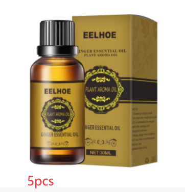 EELHOE Ginger Essential Oil 10ml bottle and box, a plant aroma and vegetable aromatic oil for massage or humidifier. - Image 14
