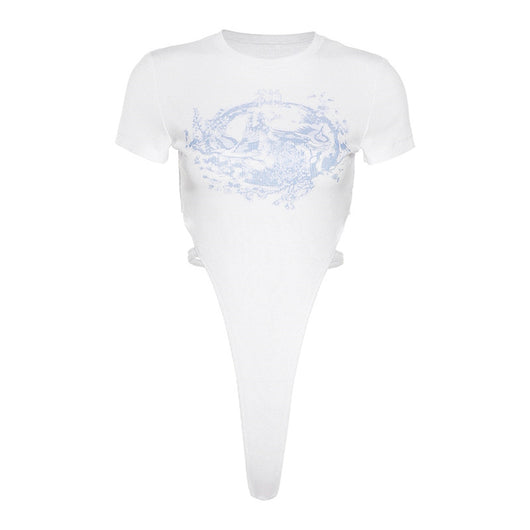 Body Estampado Cuello Redondo Sexy