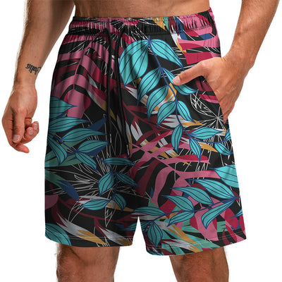 Pantalones Cortos Estampados 3D Colección Hojas de Verano - Shorts Holgados para Playa - Image 19