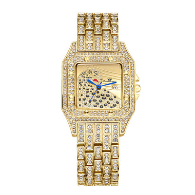 Reloj de Cuarzo para Mujer con Diamantes y Estampado Leopardo - Image 16