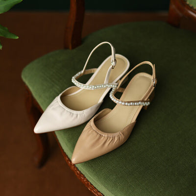 Sandalias Elegantes de Tacón Cuadrado en Cuero - Image 2