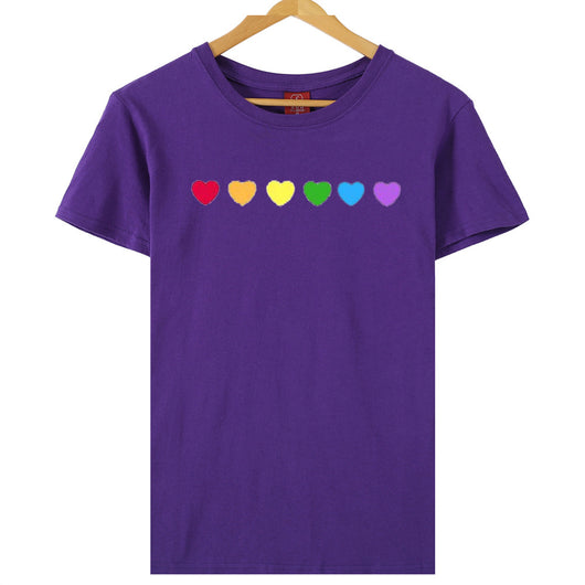 Playera Estampada Corazón Arcoíris Manga Corta - Image 11