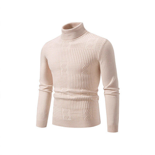 Suéter Jacquard Hombre en Color Sólido para Abrigo