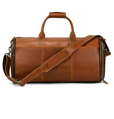 Bolsa de Viaje Vintage de Cuero Plegable Multifuncional - Image 10