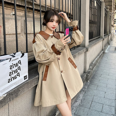 Abrigo Trench Caqui Minimalista para Mujer - Diseño Premium Primavera Otoño - Image 8