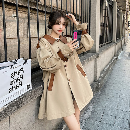 Abrigo Trench Caqui Minimalista para Mujer - Diseño Premium Primavera Otoño - Image 8
