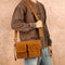 Bolsa Crossbody de Cuero Genuino para Hombre, Bandolera Casual
