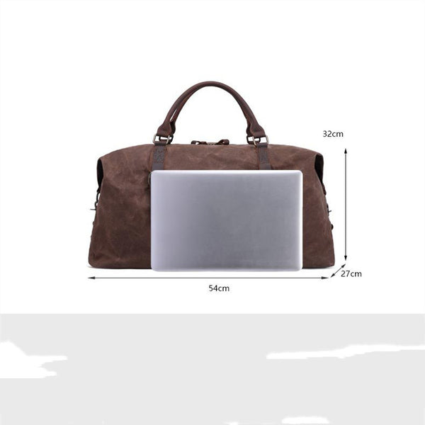 Bolsa de Viaje Plegable Impermeable de Piel de Caballo para Hombre