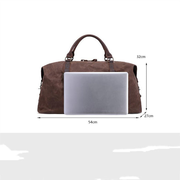Bolsa de Viaje Plegable Impermeable de Piel de Caballo para Hombre