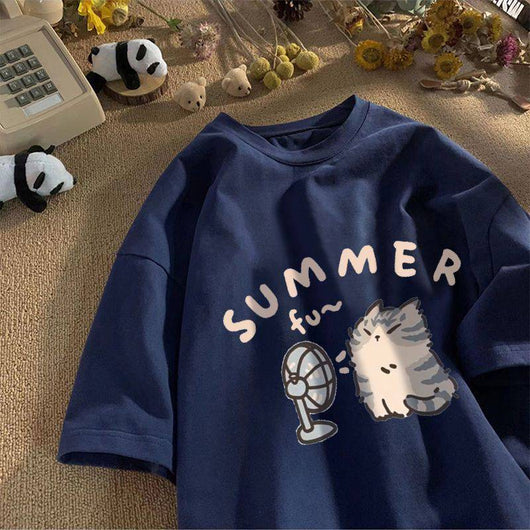 Playera Unisex de Algodón Puro con Estampado de Gatito - Image 13