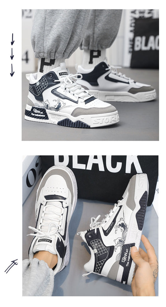 Zapatos Deportivos Casual de Caña Alta para Hombre - Cómodos y Versátiles - Image 12