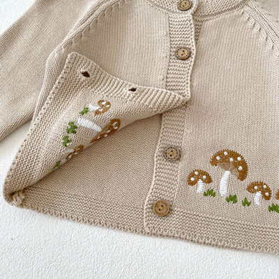 Cardigan de Punto Algodón con Bordado de Hongos - Colección Tide - Image 10
