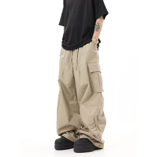 Pantalones Cargo Sueltos Vintage Arrugados Multi-bolsillo - Image 7