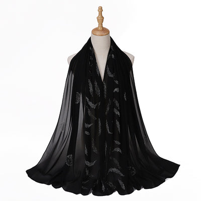 Pañuelo Elegante con Strass Cerrado para Mujer - Accesorio de Moda Versátil