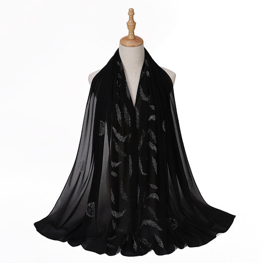Pañuelo Elegante con Strass Cerrado para Mujer - Accesorio de Moda Versátil