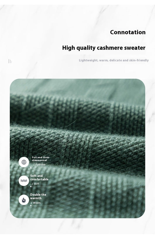 Suéter de Cuello Redondo en Cashmere Premium para Hombre - Image 30