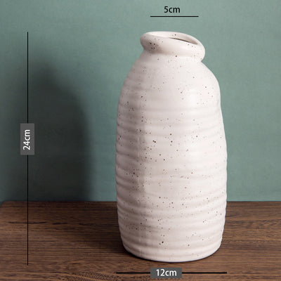 Jarrón de Cerámica Blanca con Insertador para Flores Secas - Image 3