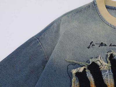 Camiseta Vaquera Vintage Estilo Cowboy con Textura Flocking - Image 13