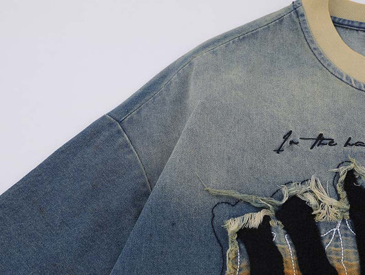 Camiseta Vaquera Vintage Estilo Cowboy con Textura Flocking - Image 13